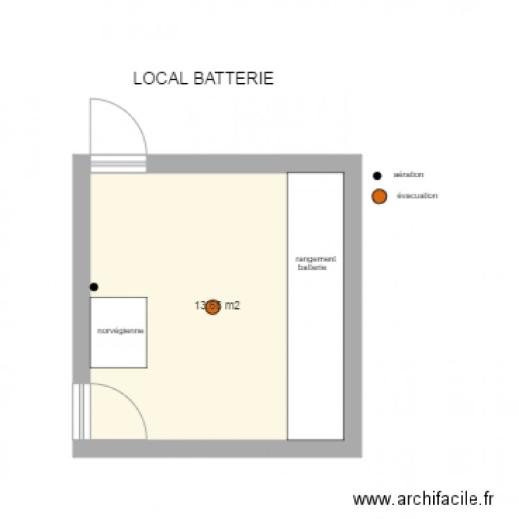 batterie. Plan de 0 pièce et 0 m2