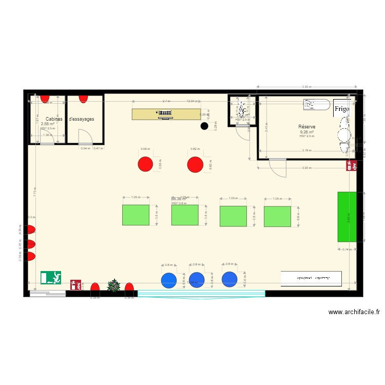 magasin vêtement . Plan de 0 pièce et 0 m2