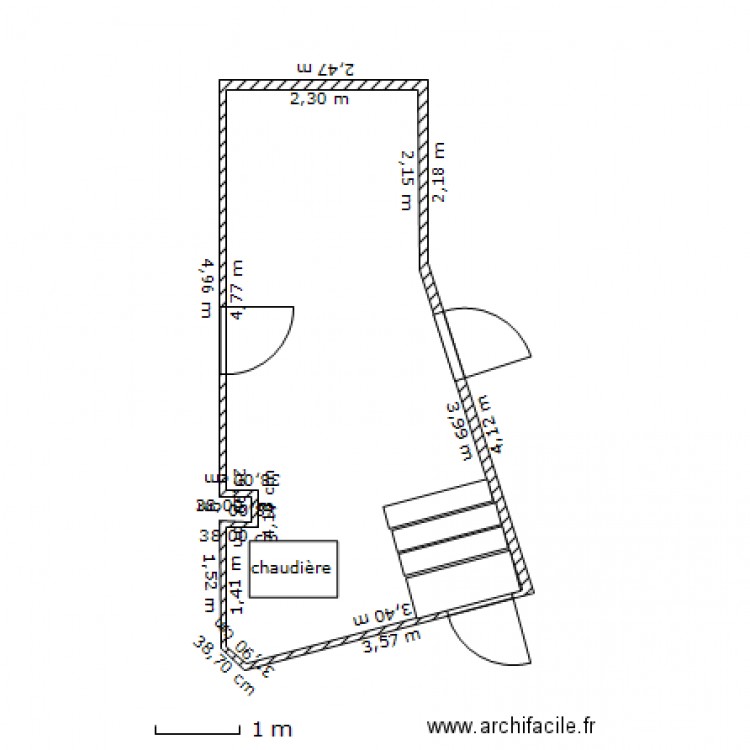 buanderie. Plan de 0 pièce et 0 m2