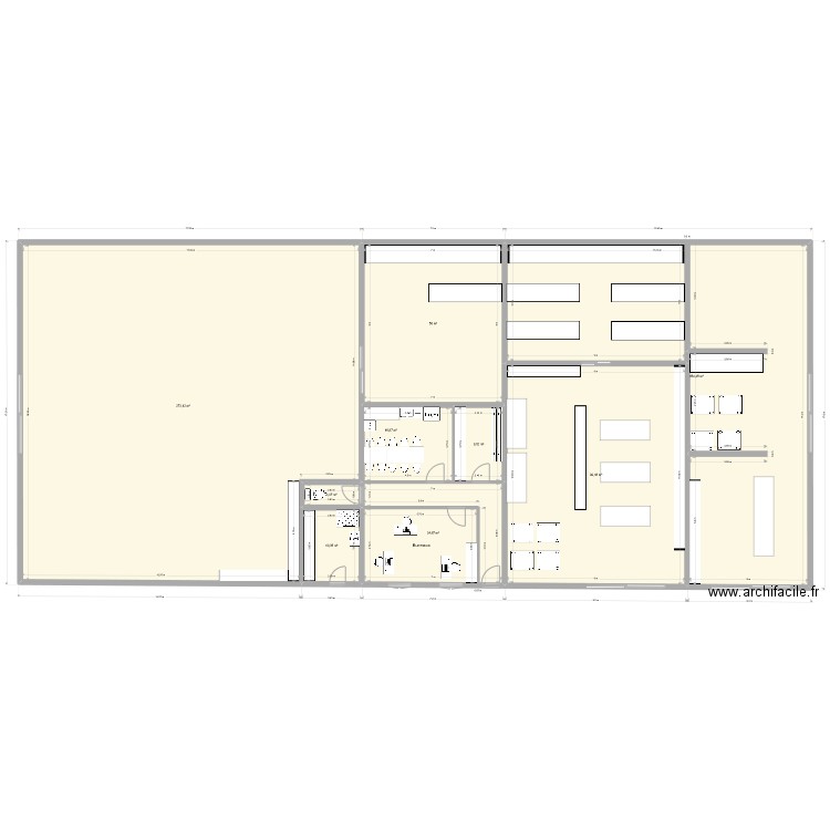 hangar. Plan de 0 pièce et 0 m2