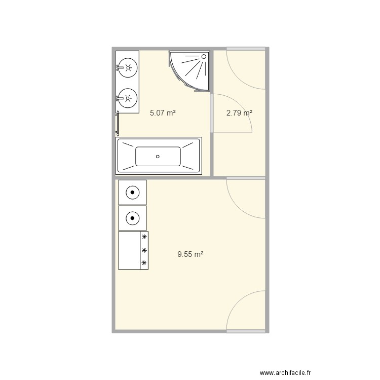 SDB Garage. Plan de 0 pièce et 0 m2