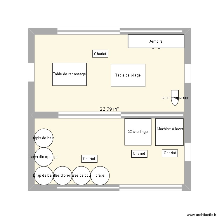 Buanderie. Plan de 0 pièce et 0 m2