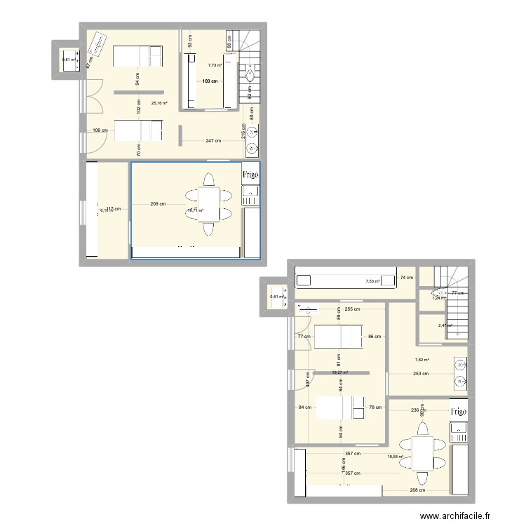 aménagement bas . Plan de 12 pièces et 116 m2