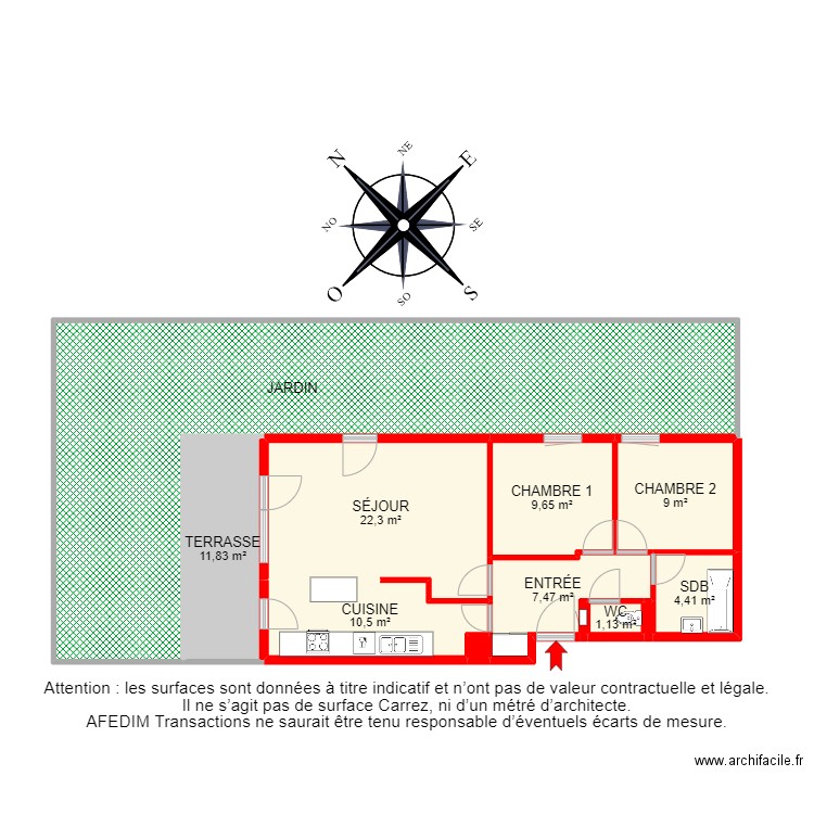 BI 23146 -  . Plan de 14 pièces et 169 m2