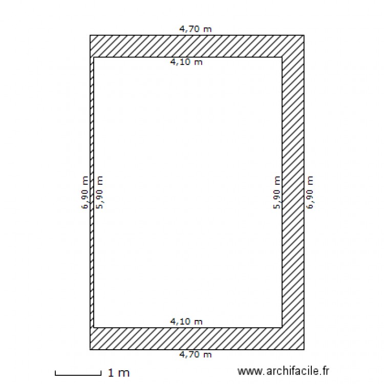 chambre ami. Plan de 0 pièce et 0 m2