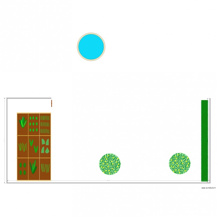 jardin. Plan de 0 pièce et 0 m2