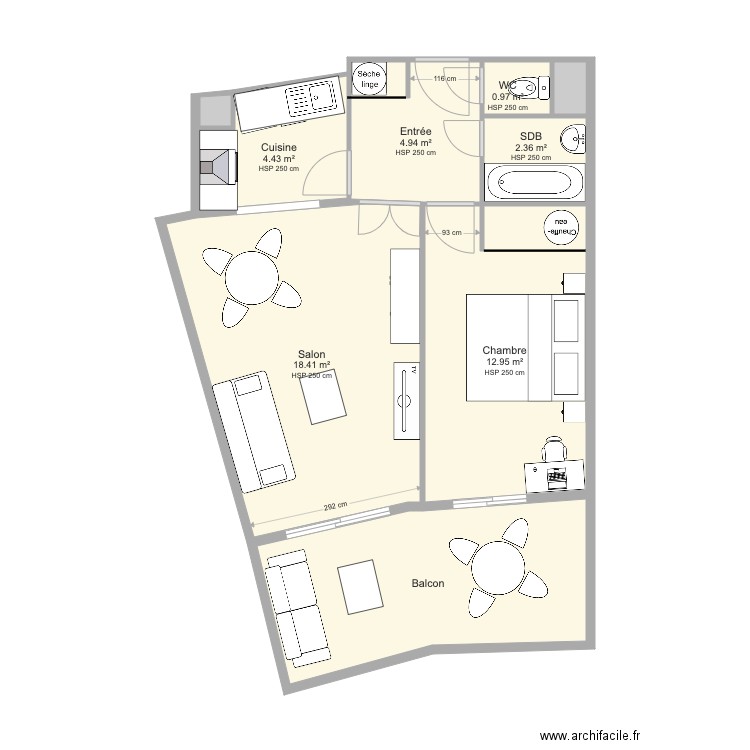 APPARTEMENT NICE V01. Plan de 0 pièce et 0 m2