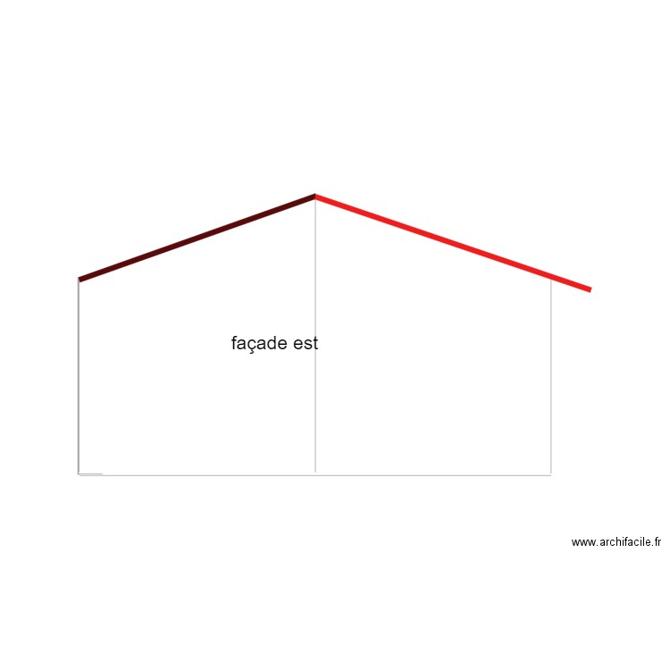 façade est. Plan de 0 pièce et 0 m2