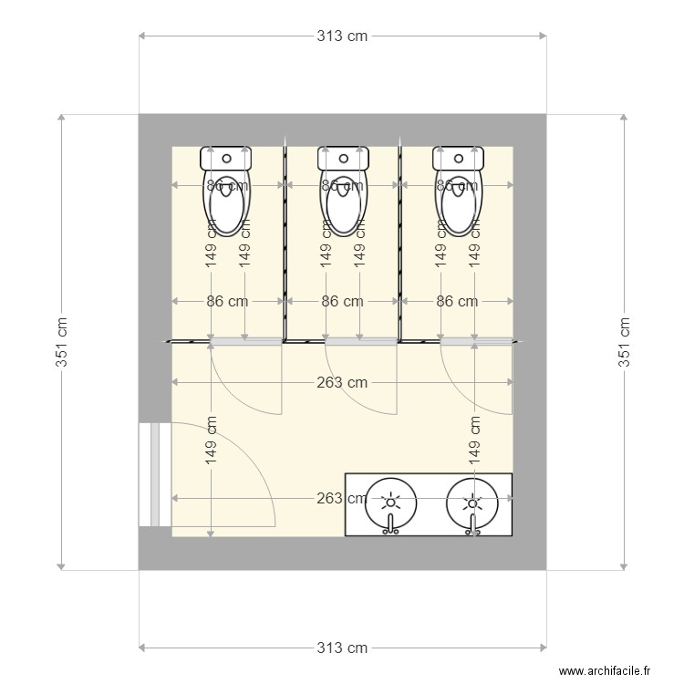 sanitaire lycée St Louis. Plan de 0 pièce et 0 m2