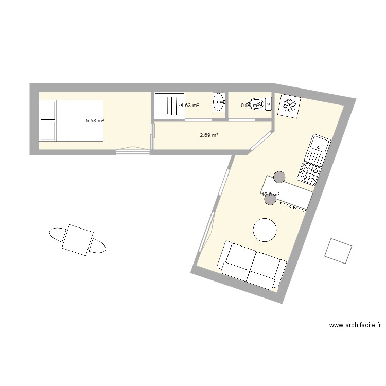 Test veranda 2. Plan de 0 pièce et 0 m2