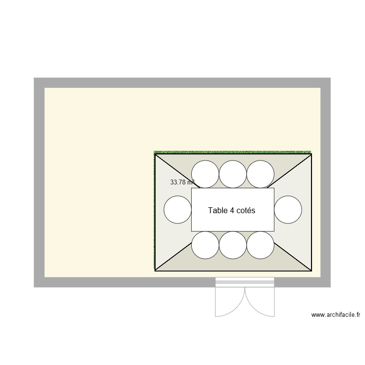 grande terrasse. Plan de 0 pièce et 0 m2