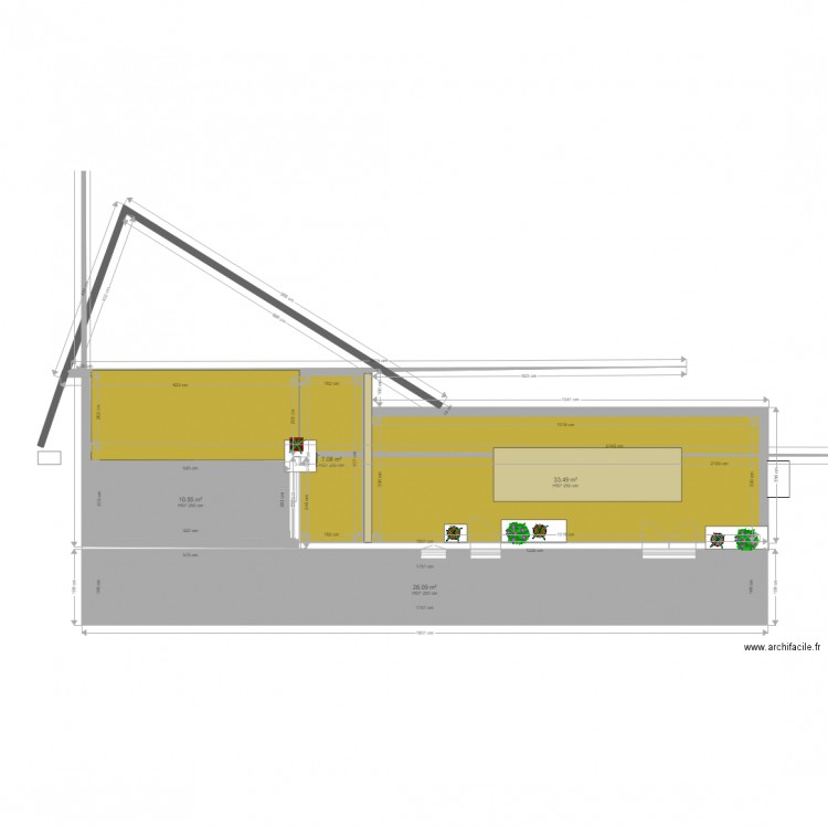 terrasse. Plan de 0 pièce et 0 m2