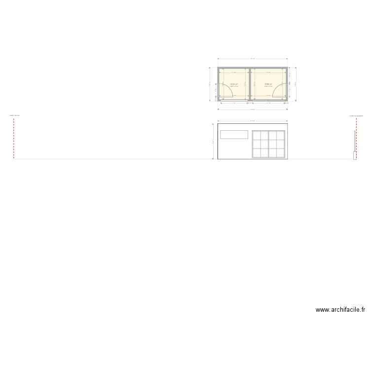 Cabanon. Plan de 0 pièce et 0 m2