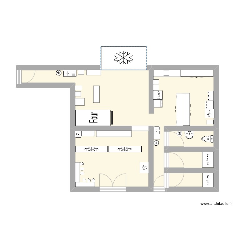 boulangerie. Plan de 0 pièce et 0 m2