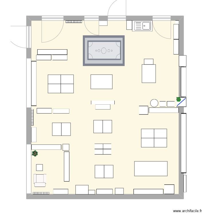 Classe élémentaire_V2. Plan de 1 pièce et 77 m2