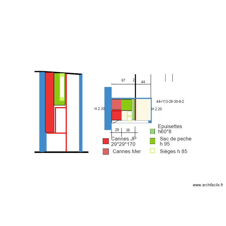 Placard véranda. Plan de 0 pièce et 0 m2