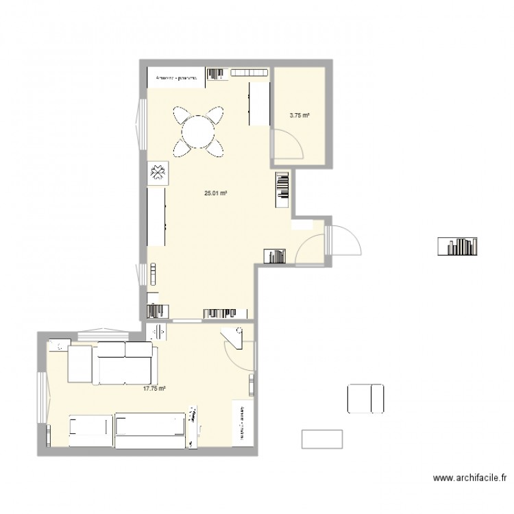 salon. Plan de 0 pièce et 0 m2