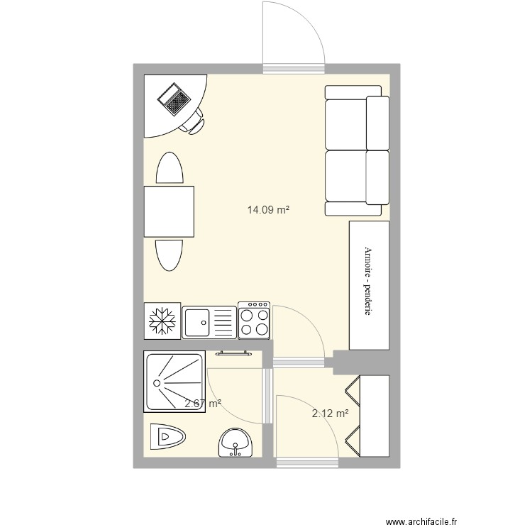 Chambre froide. Plan de 0 pièce et 0 m2