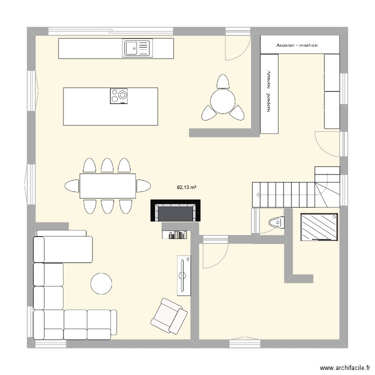 Turckheim. Plan de 1 pièce et 92 m2