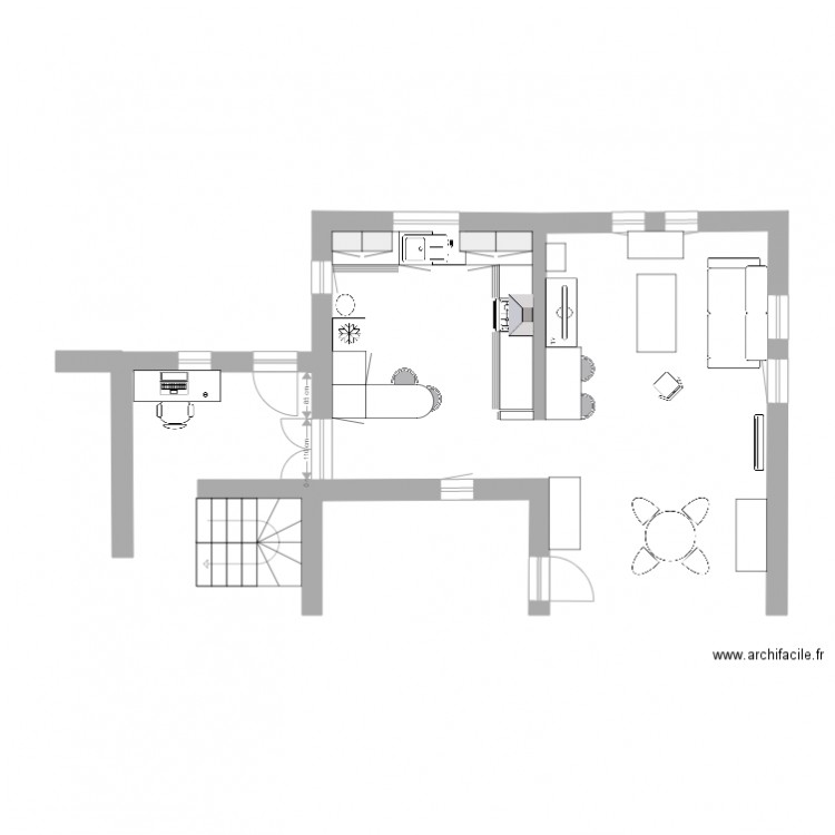 Aménagement cuisine 3. Plan de 0 pièce et 0 m2