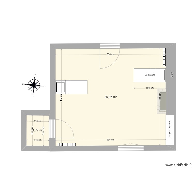 chambre enfants. Plan de 0 pièce et 0 m2