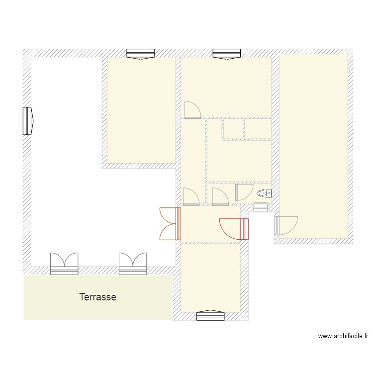 rez de chaussée pavillon 4. Plan de 0 pièce et 0 m2