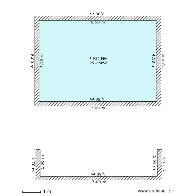 PISCINE 7X5 M. Plan de 0 pièce et 0 m2