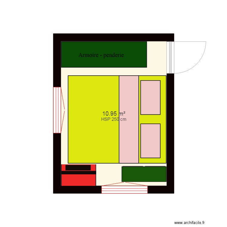 chambre parents. Plan de 0 pièce et 0 m2