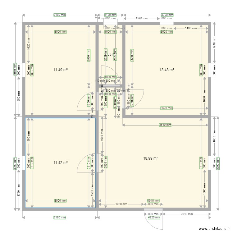 Plan N8m. Plan de 0 pièce et 0 m2