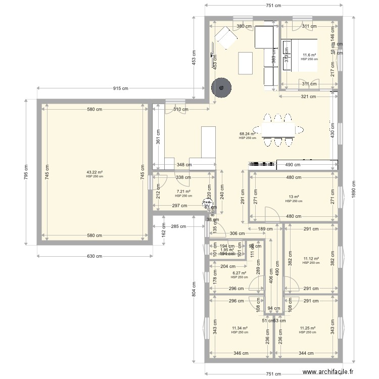 falgueyrette . Plan de 0 pièce et 0 m2