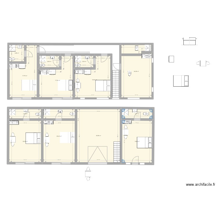 ruffec 1er étage. Plan de 0 pièce et 0 m2