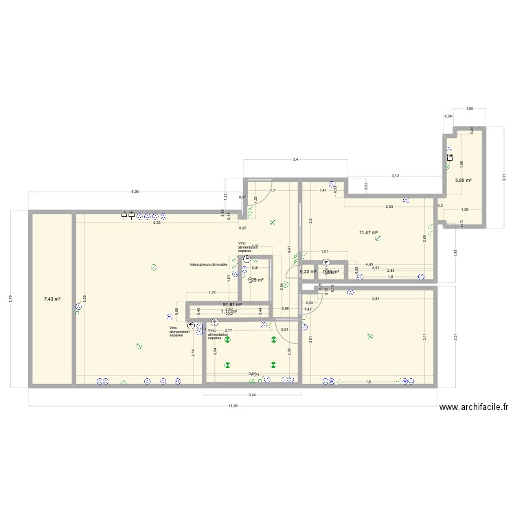 sasal3212-elettricita-ffinale. Plan de 8 pièces et 78 m2