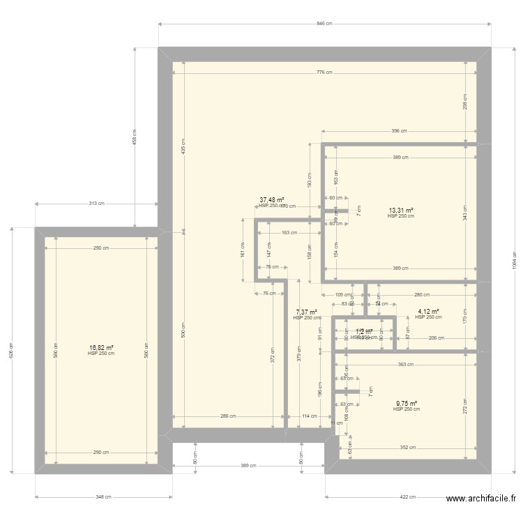 ML24014745 MARSAN 1. Plan de 7 pièces et 90 m2