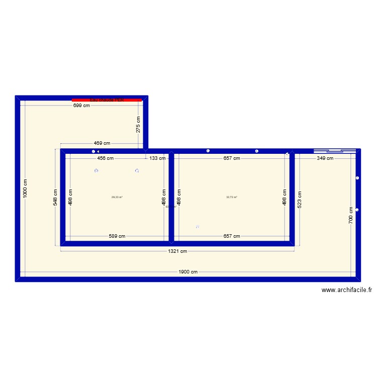 ANAT. Plan de 3 pièces et 146 m2