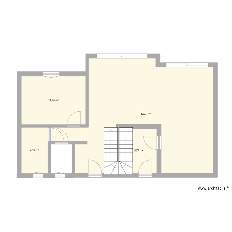 Maison actuelle. Plan de 4 pièces et 66 m2