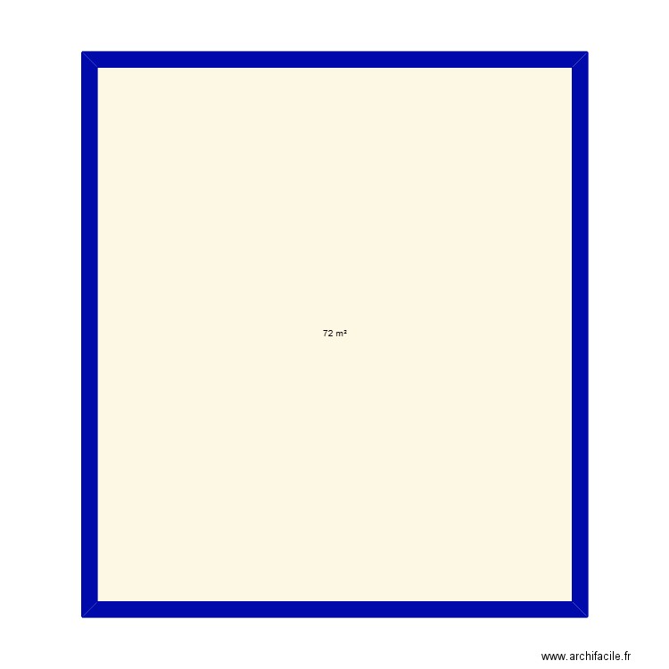 maison. Plan de 1 pièce et 72 m2