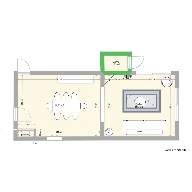 Salon. Plan de 0 pièce et 0 m2