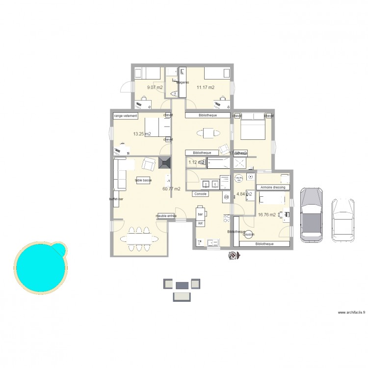 olivette. Plan de 0 pièce et 0 m2