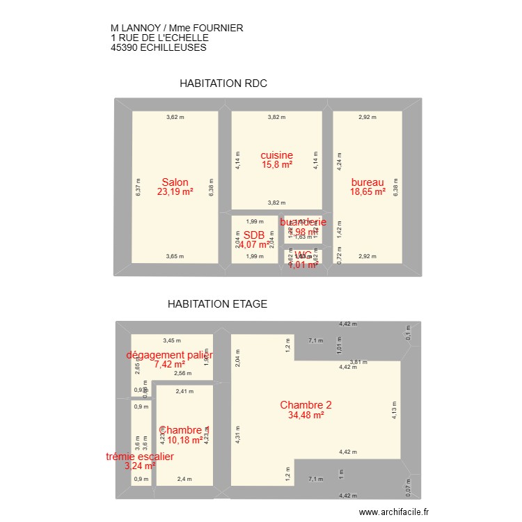 plan Echilleuses impots. Plan de 10 pièces et 120 m2