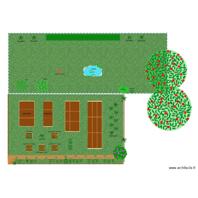 potager. Plan de 0 pièce et 0 m2