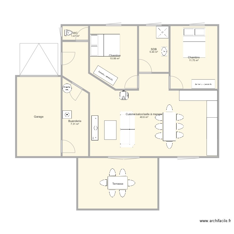 Plan maison 1. Plan de 0 pièce et 0 m2