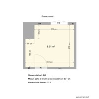 Plan bureau et placards chambres