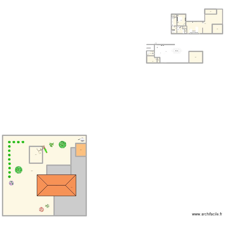 Maison . Plan de 17 pièces et 1258 m2