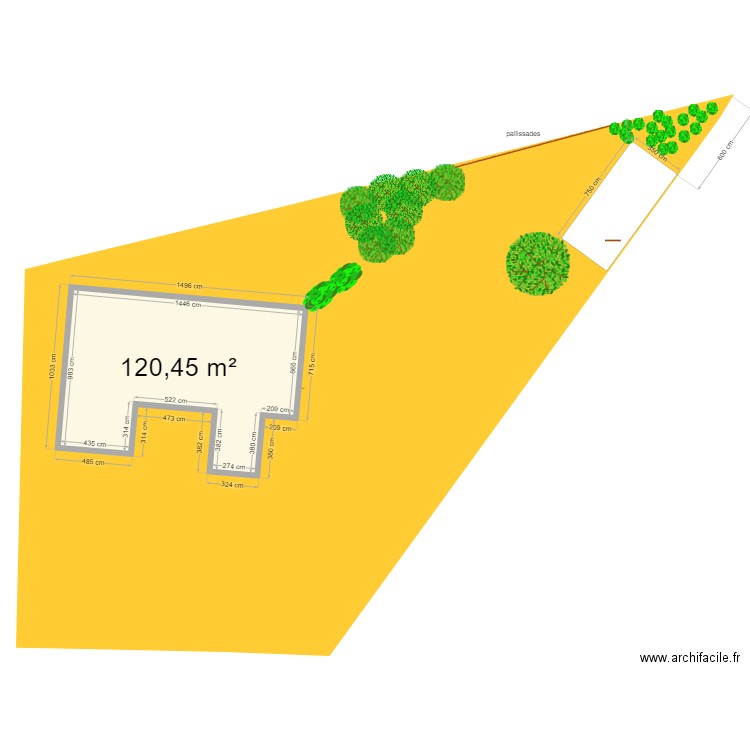 local mf. Plan de 1 pièce et 120 m2