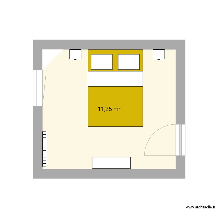 Chambre. Plan de 0 pièce et 0 m2