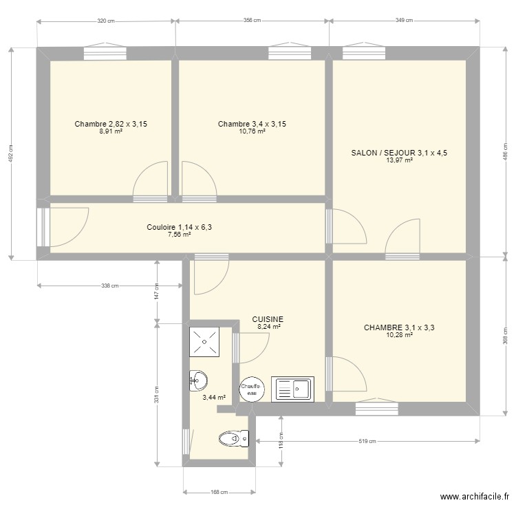 Logement Mairie. Plan de 0 pièce et 0 m2