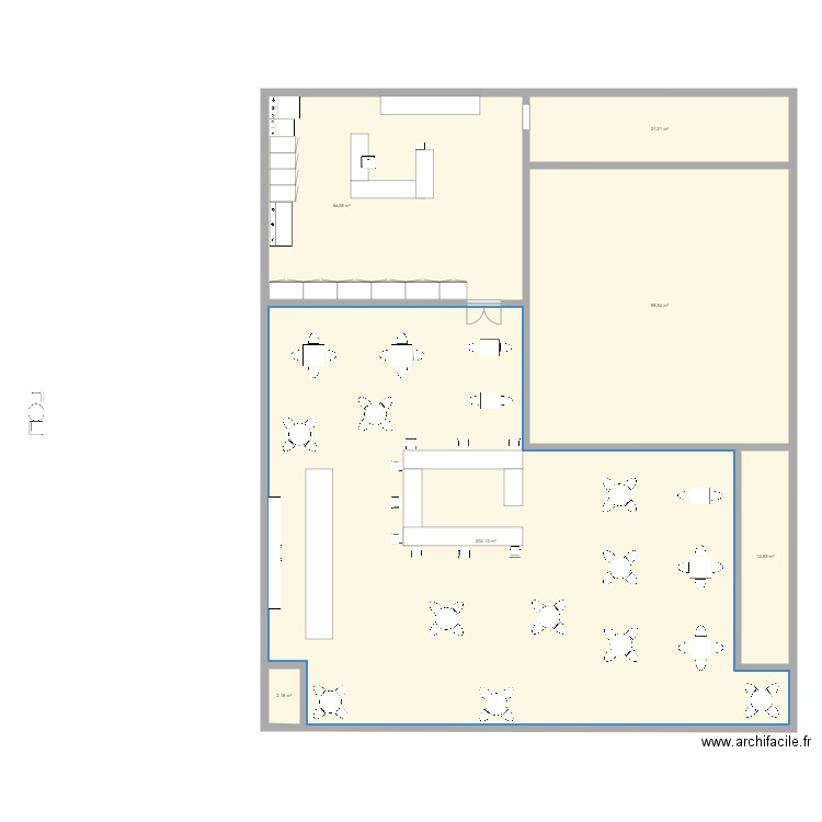 local extension. Plan de 0 pièce et 0 m2