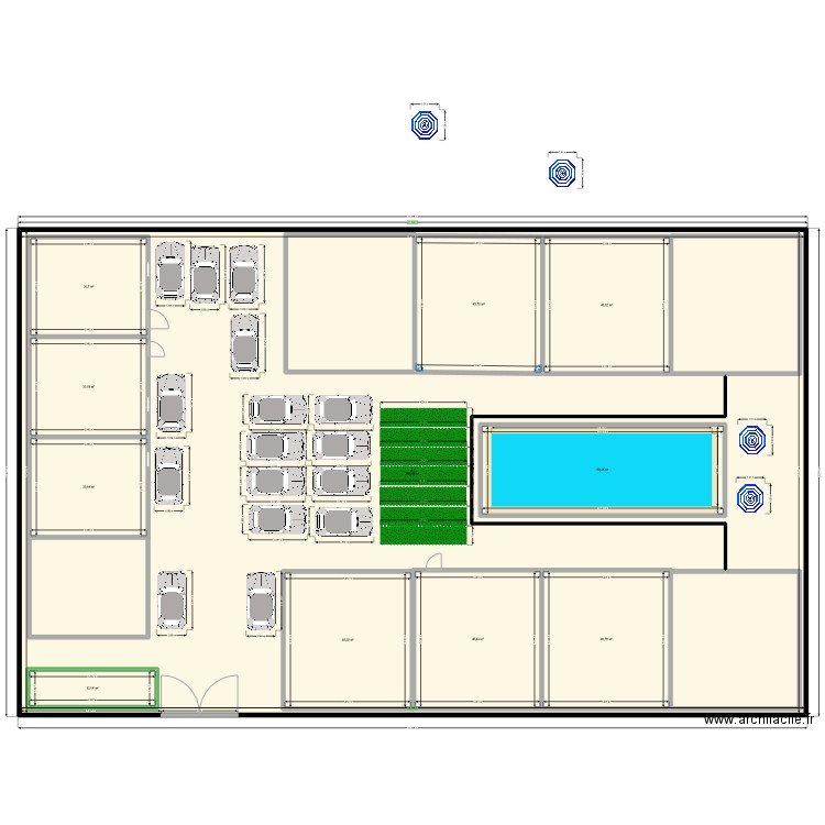 ekressinville. Plan de 11 pièces et 1429 m2