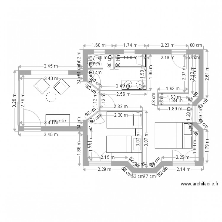 archifacileBRDC. Plan de 0 pièce et 0 m2