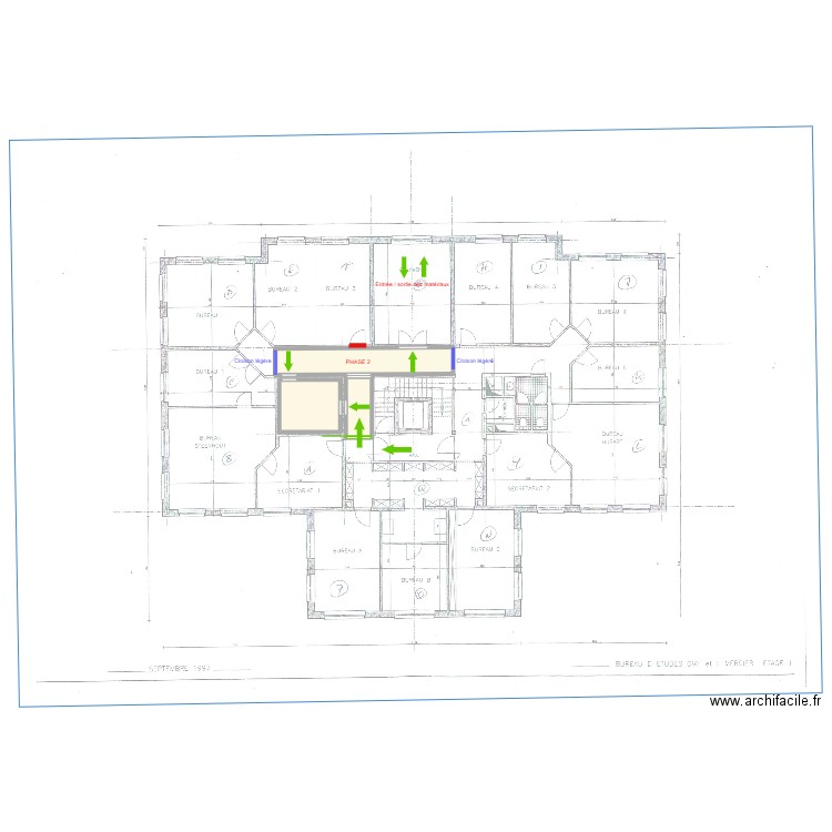 GFI 1ER PHASE 2. Plan de 3 pièces et 93 m2